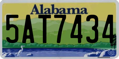 AL license plate 5AT7434