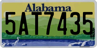 AL license plate 5AT7435