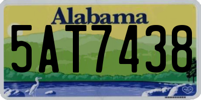AL license plate 5AT7438