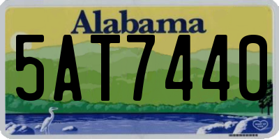 AL license plate 5AT7440