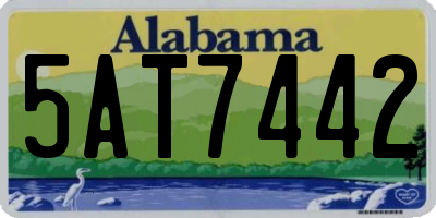 AL license plate 5AT7442