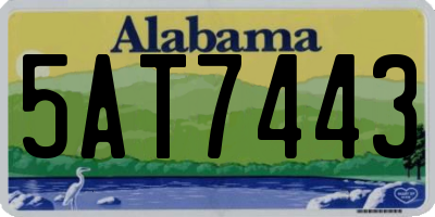 AL license plate 5AT7443