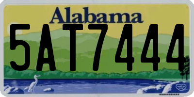 AL license plate 5AT7444