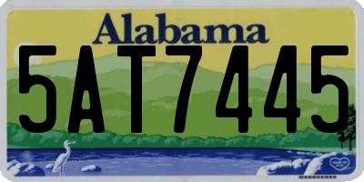 AL license plate 5AT7445