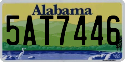 AL license plate 5AT7446