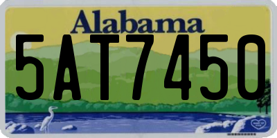 AL license plate 5AT7450