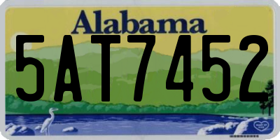 AL license plate 5AT7452