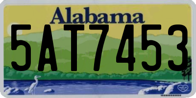 AL license plate 5AT7453