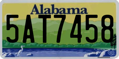 AL license plate 5AT7458