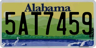 AL license plate 5AT7459