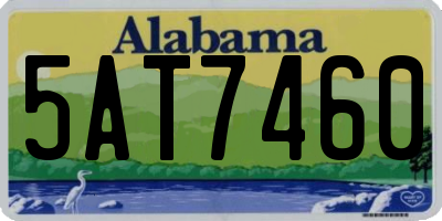 AL license plate 5AT7460