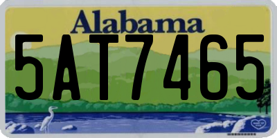 AL license plate 5AT7465