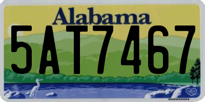 AL license plate 5AT7467