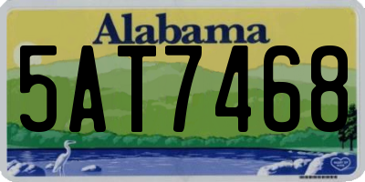 AL license plate 5AT7468