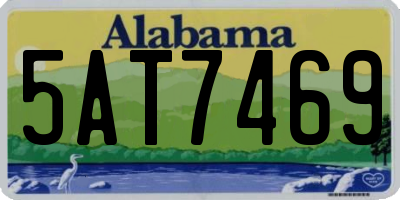 AL license plate 5AT7469