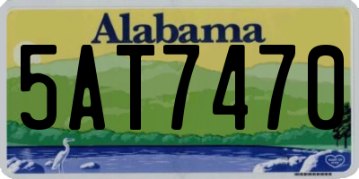 AL license plate 5AT7470