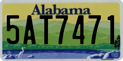 AL license plate 5AT7471