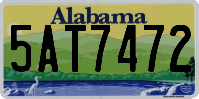 AL license plate 5AT7472