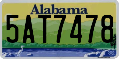 AL license plate 5AT7478