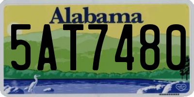 AL license plate 5AT7480