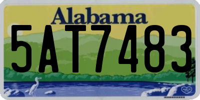 AL license plate 5AT7483