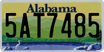 AL license plate 5AT7485