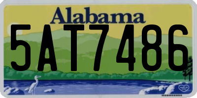 AL license plate 5AT7486