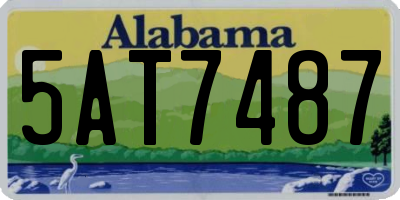 AL license plate 5AT7487