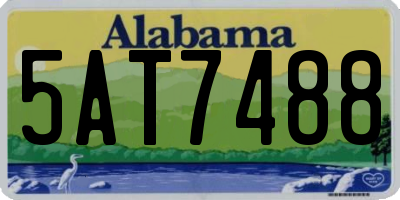 AL license plate 5AT7488