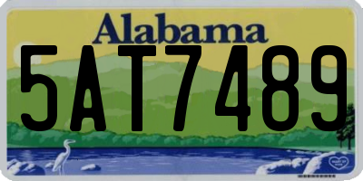 AL license plate 5AT7489