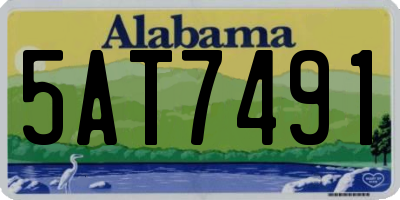 AL license plate 5AT7491