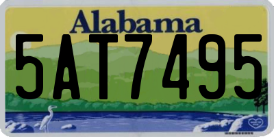 AL license plate 5AT7495