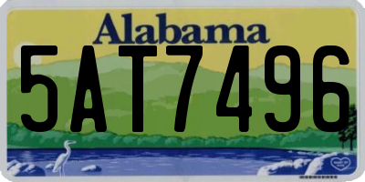 AL license plate 5AT7496