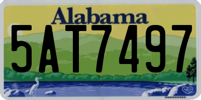 AL license plate 5AT7497