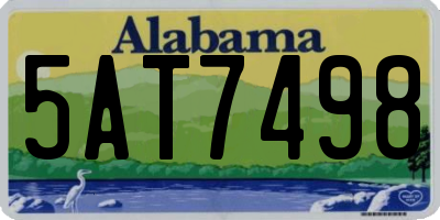 AL license plate 5AT7498