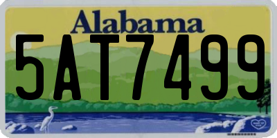 AL license plate 5AT7499