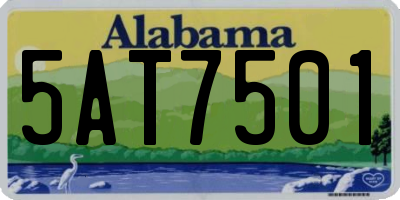 AL license plate 5AT7501