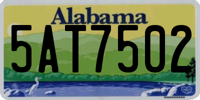 AL license plate 5AT7502