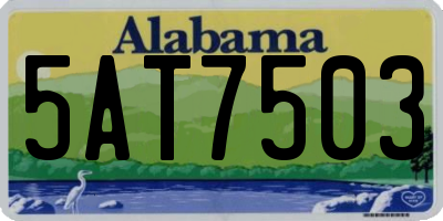 AL license plate 5AT7503