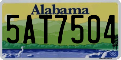 AL license plate 5AT7504