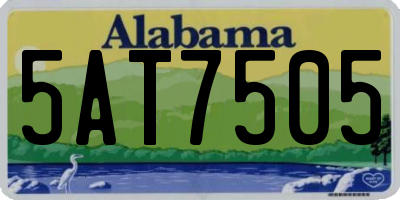 AL license plate 5AT7505