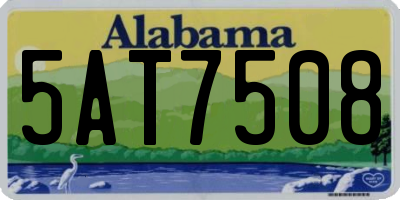 AL license plate 5AT7508
