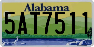AL license plate 5AT7511