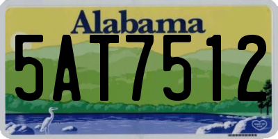 AL license plate 5AT7512