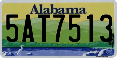 AL license plate 5AT7513