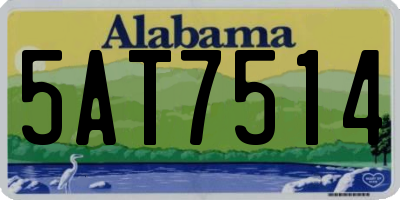 AL license plate 5AT7514