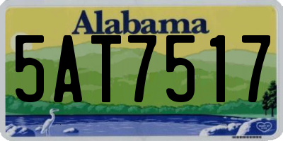 AL license plate 5AT7517