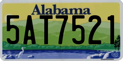 AL license plate 5AT7521