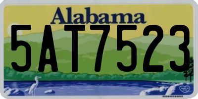AL license plate 5AT7523