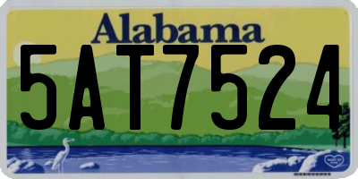 AL license plate 5AT7524